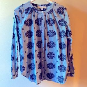 Loft Blue Button Down Dress Shirt; Size Small